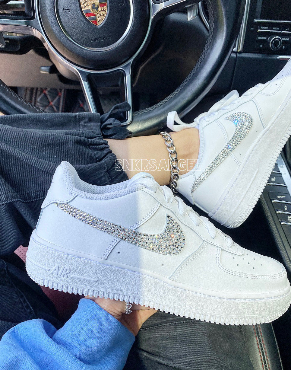 Custom Bridal Nike AF1 Low – Bling Crystal Sneakers