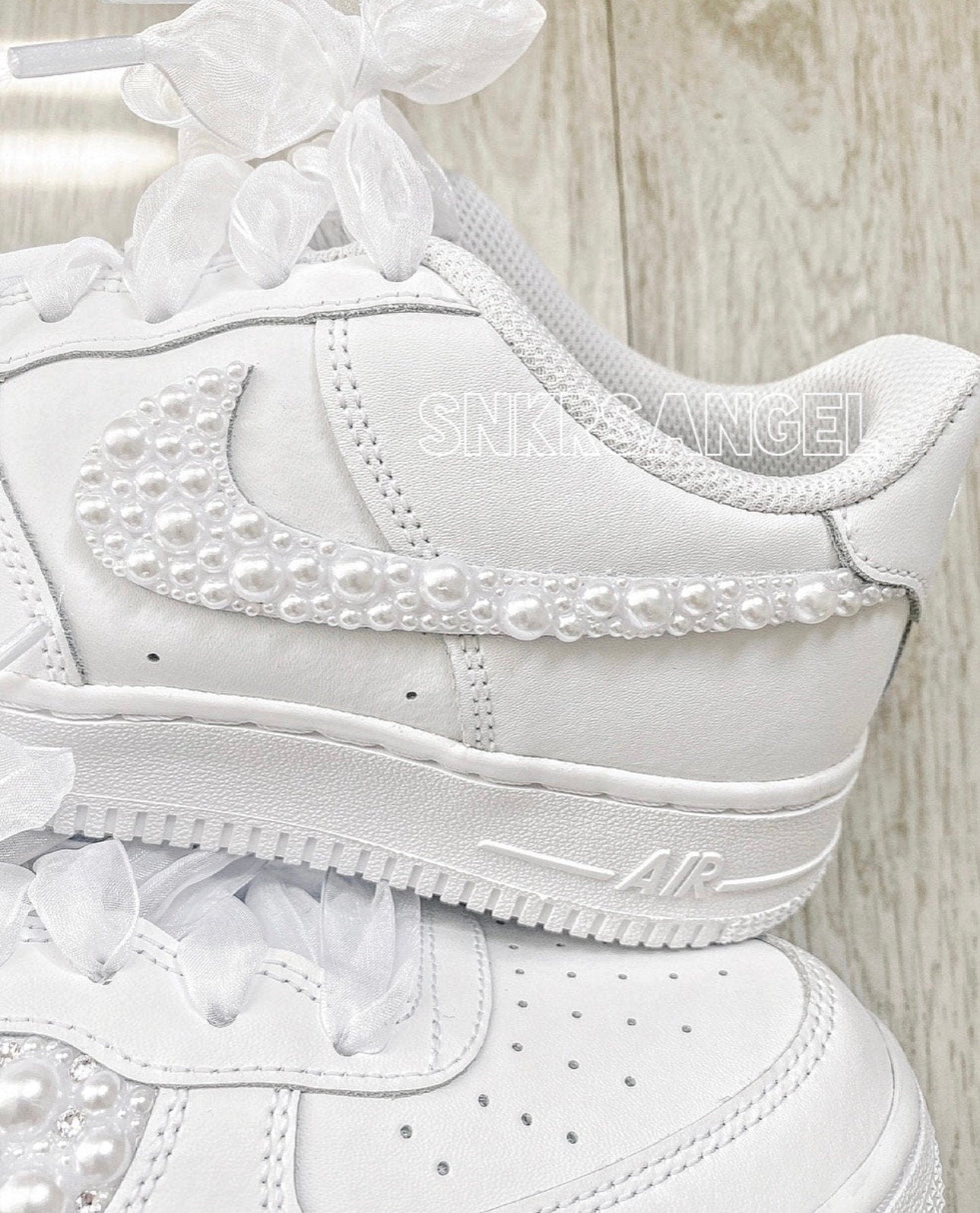 Nike AF1 for Brides – Pearl Crystal White Wedding Edition