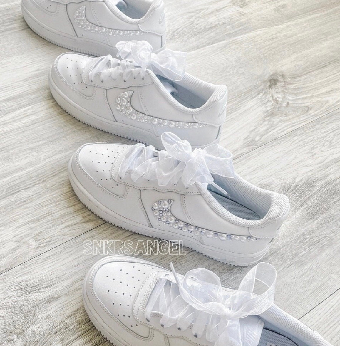 White Chiffon Bridal Shoelaces – Wedding Satin Laces