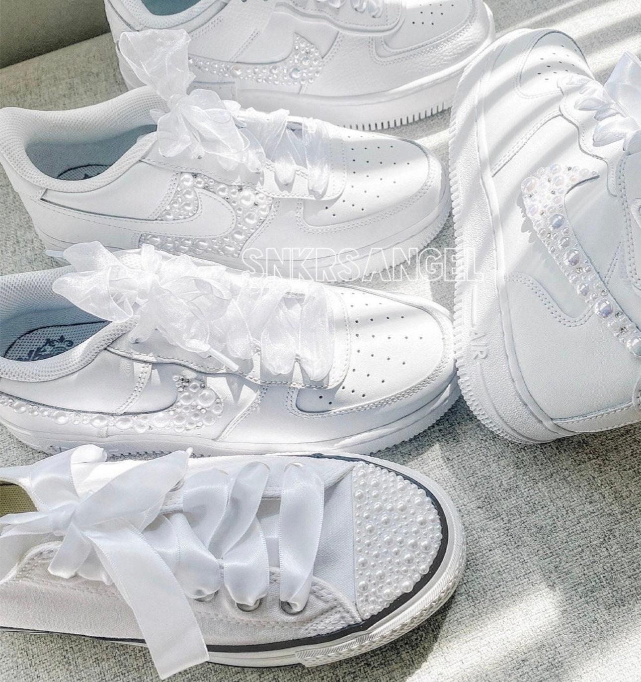 White Chiffon Bridal Shoelaces – Wedding Satin Laces