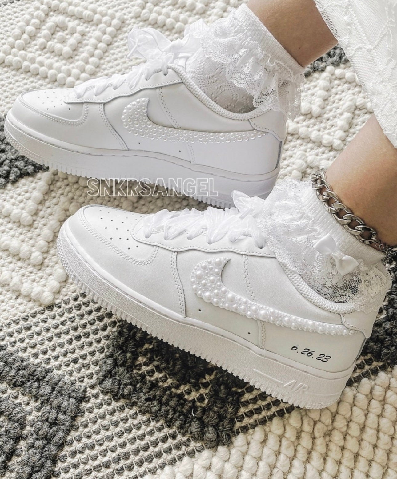 Bridal wedding white socks