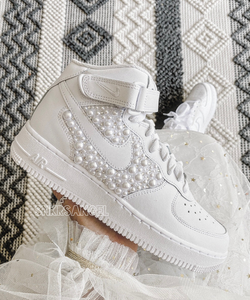 Wedding AF1 for Brides – Personalized Bling Sneakers