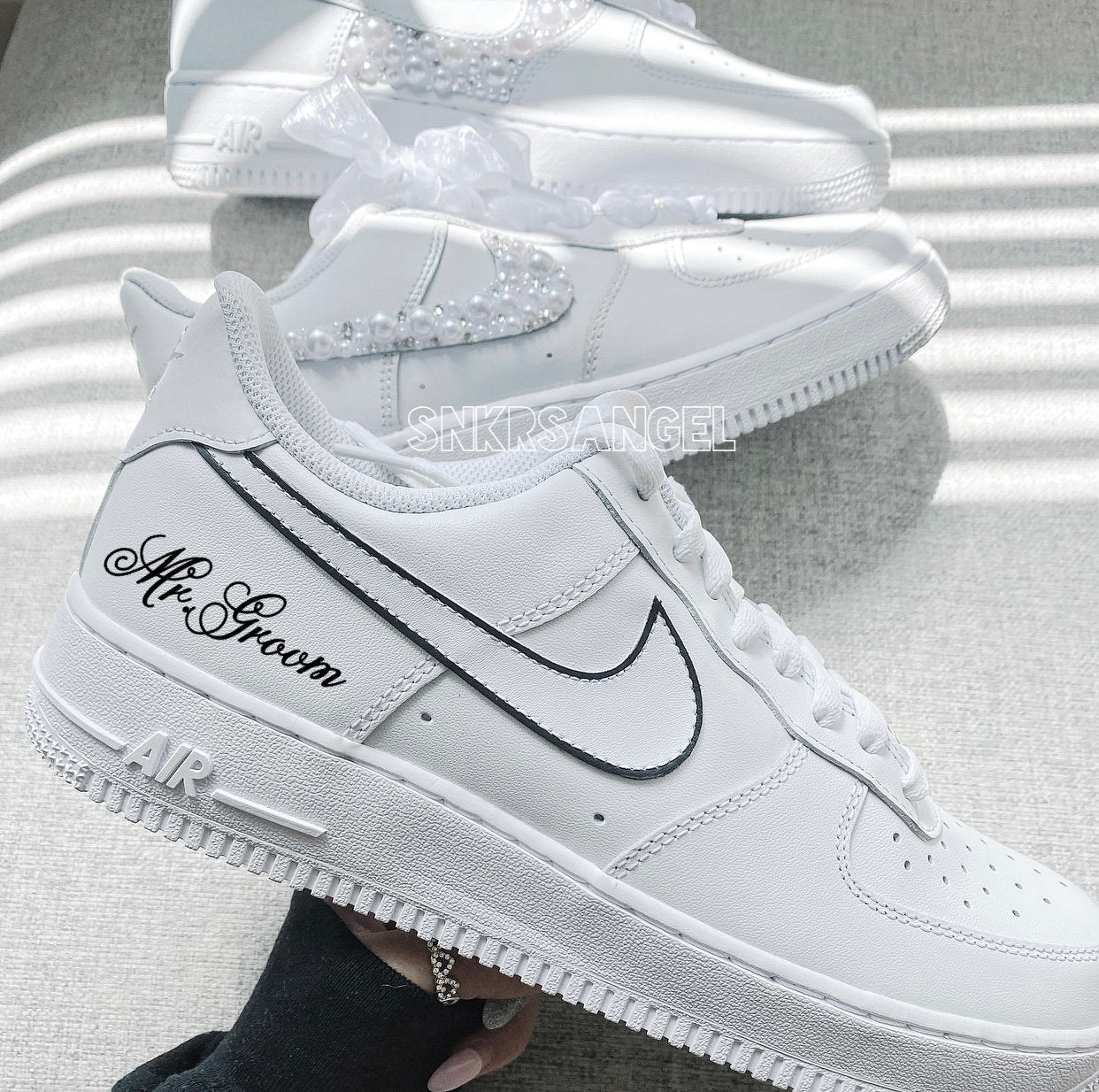 Custom Groom Air Force 1 – Wedding Mr. Sneakers