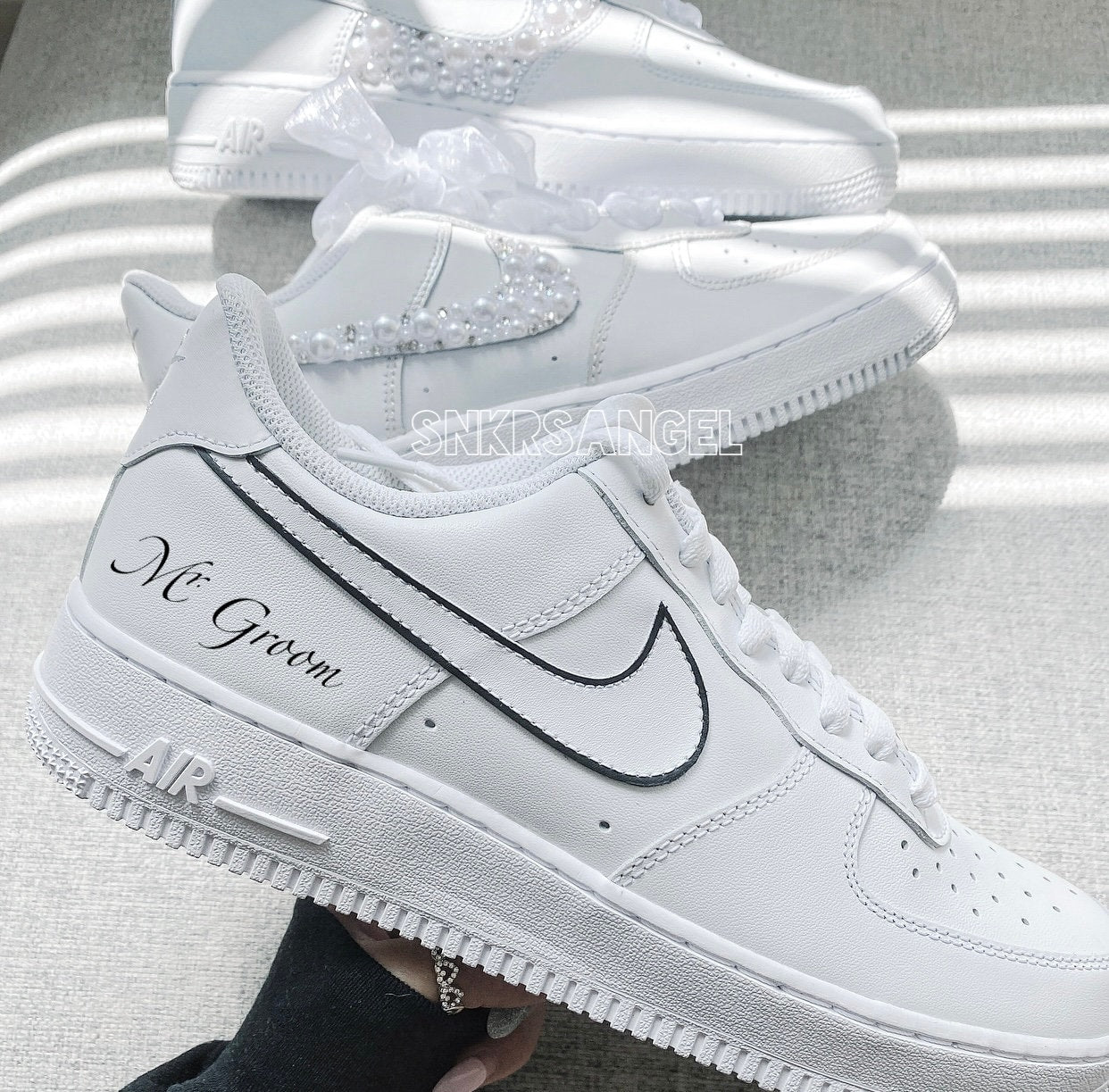 Custom Groom Air Force 1 – Wedding Mr. Sneakers