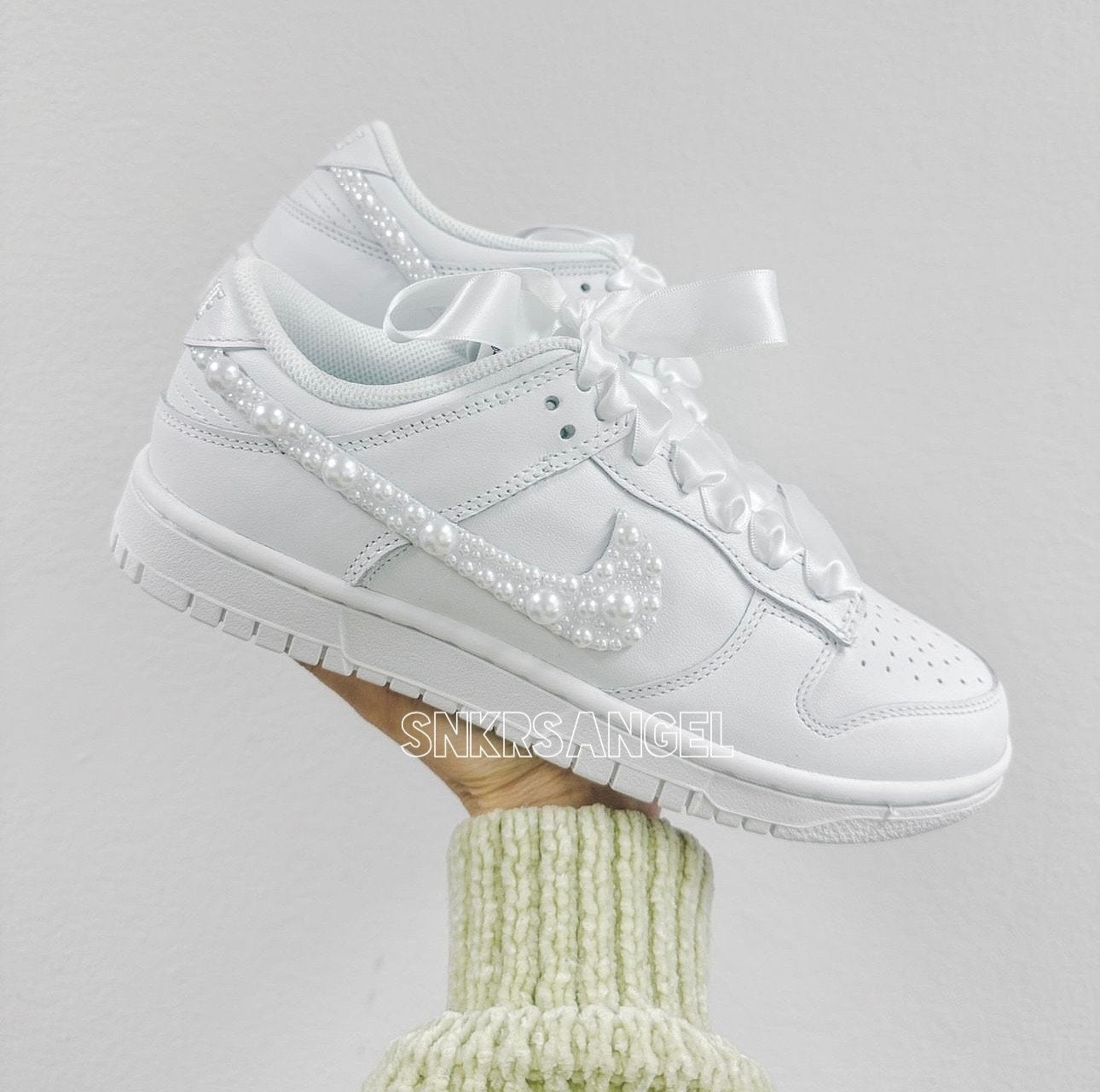 Bride Dunk Low – White Pearl Nike Wedding Sneakers