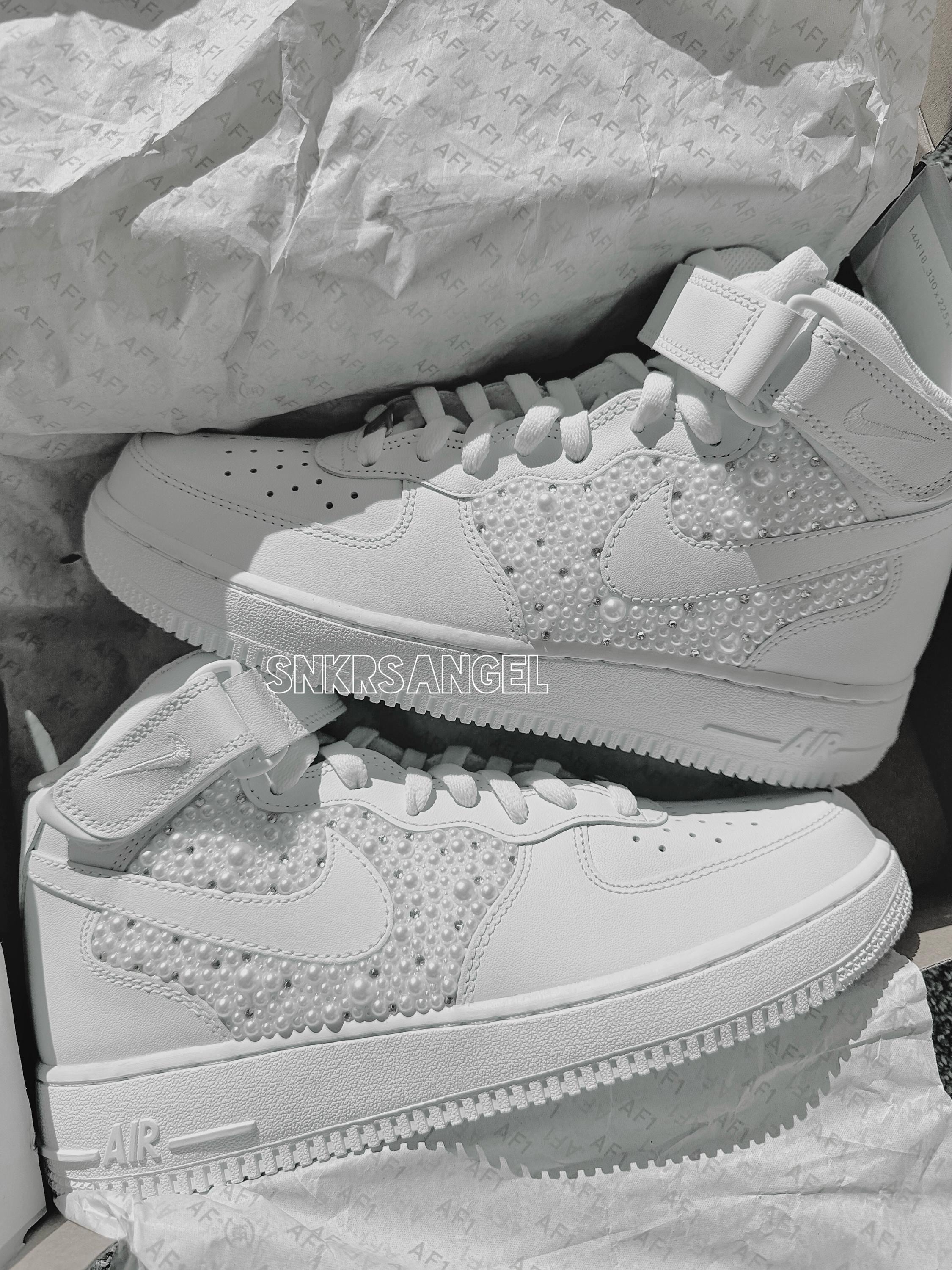 Wedding AF1 for Brides – Personalized Bling Sneakers