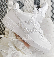 Load image into Gallery viewer, Bridal wedding nike Air Force 1 Low pearl swarovski crystal
