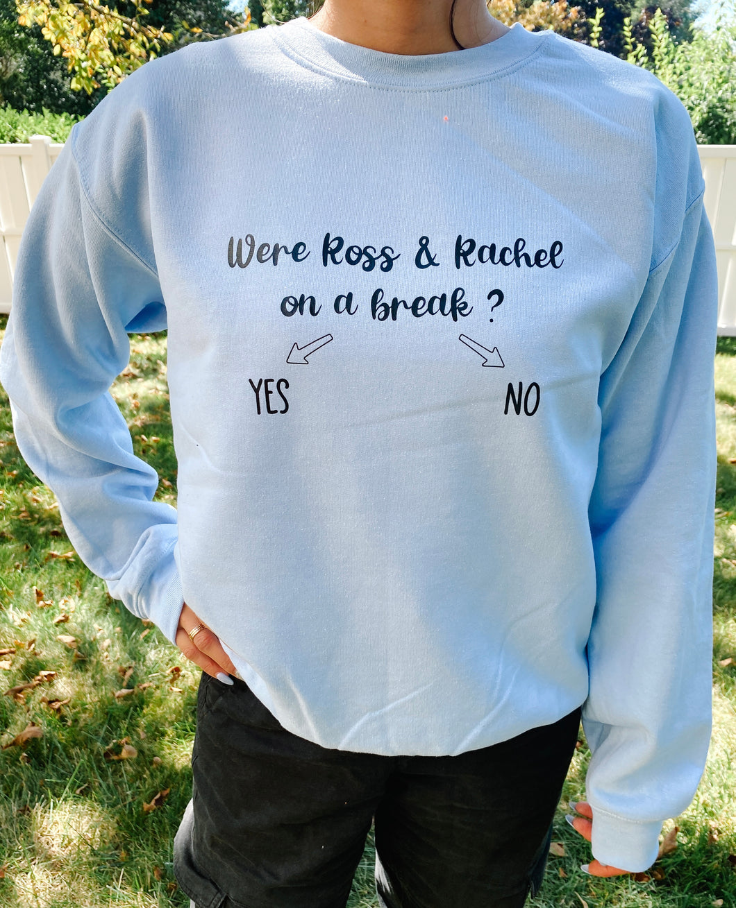 Ross Rachel on a break Adult Crewneck shirt unisex