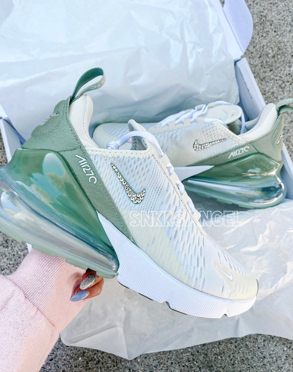 Nike air max 270 swarovski avocado green sage sneakers