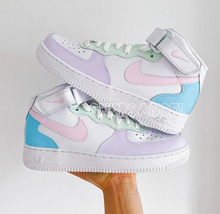 Load image into Gallery viewer, Custom nike air force 1 mid pastel
