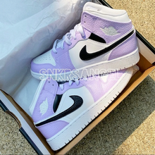 Load image into Gallery viewer, Nike custom lilac air jordan 1 mid
