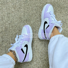 Load image into Gallery viewer, Nike custom lilac air jordan 1 mid
