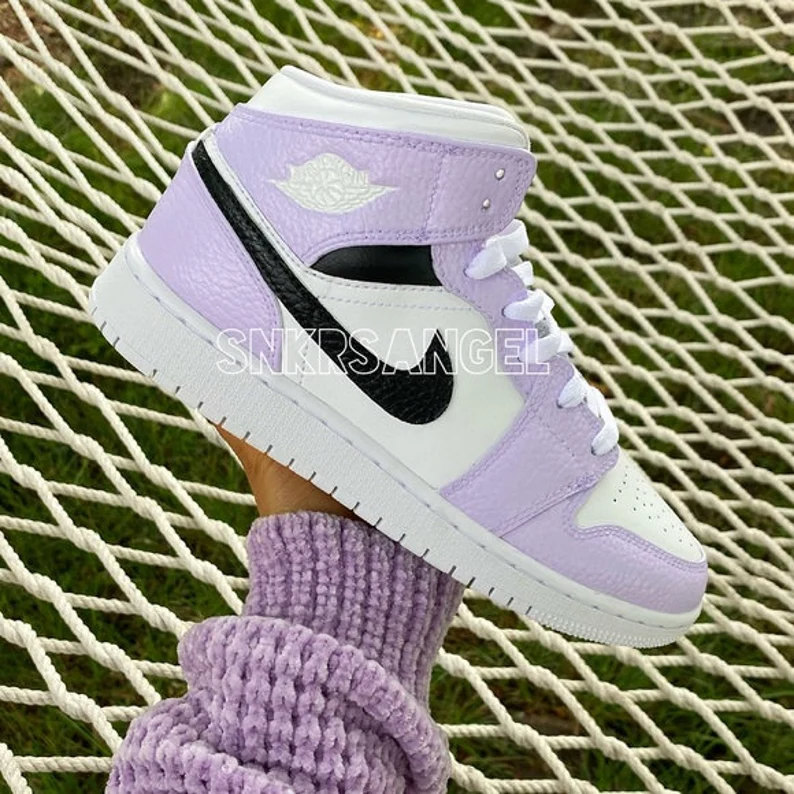 Nike custom lilac air jordan 1 mid