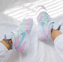 Load image into Gallery viewer, Custom nike air force 1 mid pastel / bubble gum - Women’s AF 1
