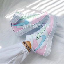 Load image into Gallery viewer, Custom nike air force 1 mid pastel / bubble gum - Women’s AF 1
