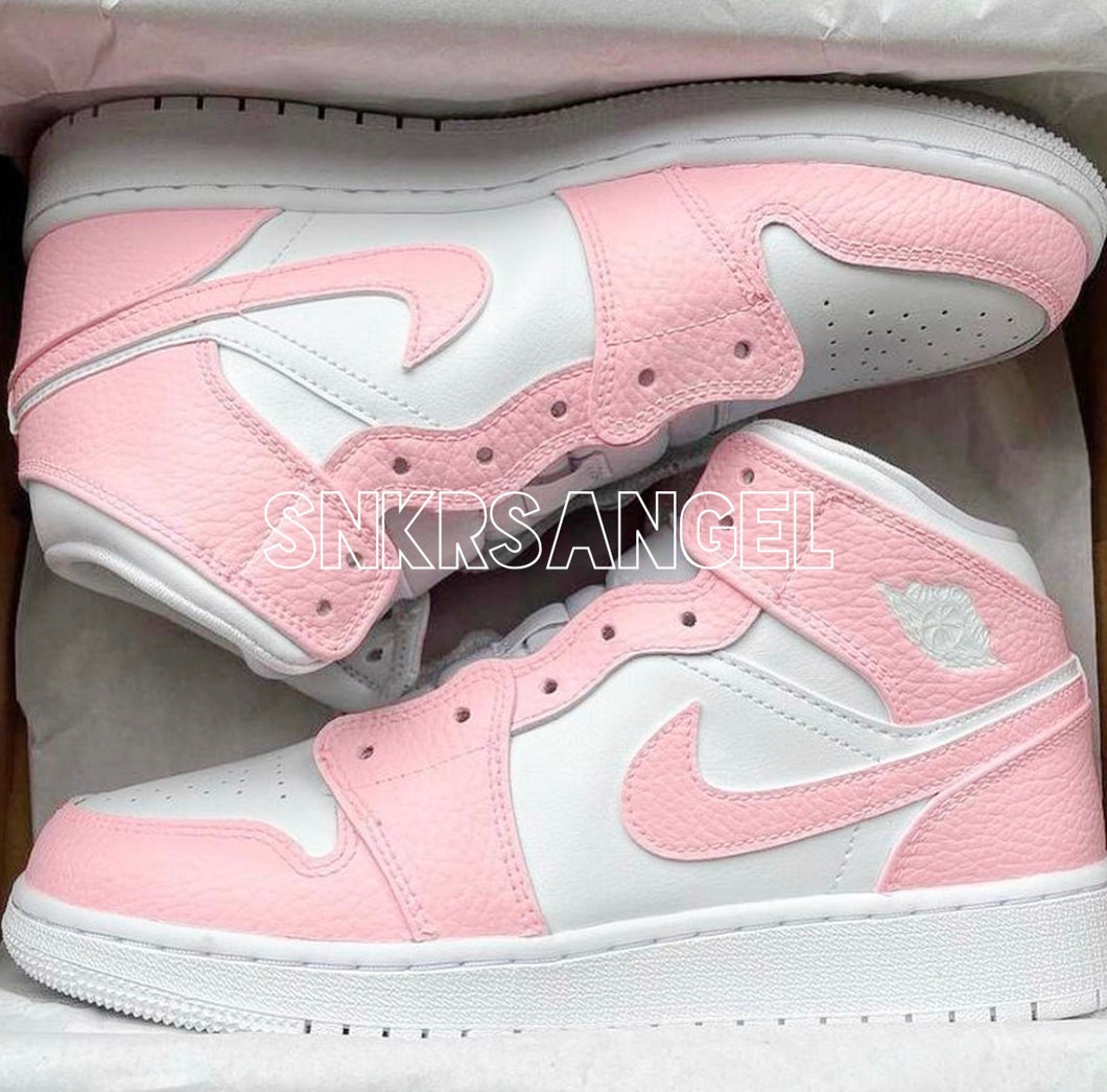 Nike Custom Air Jordan 1 Mid petal pink – snkrsangel